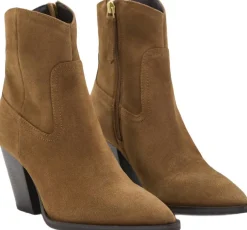 Suede block-heel boots-MANGO New