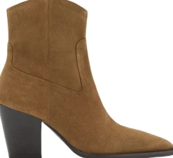 Suede block-heel boots-MANGO New