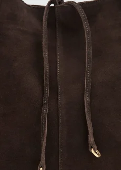 Suede leather shopper bag-MANGO Online