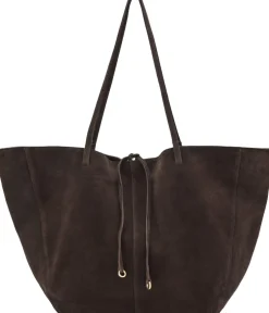 Suede leather shopper bag-MANGO Online