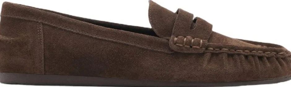 Outlet Suede penny loafers Dame Snøresko