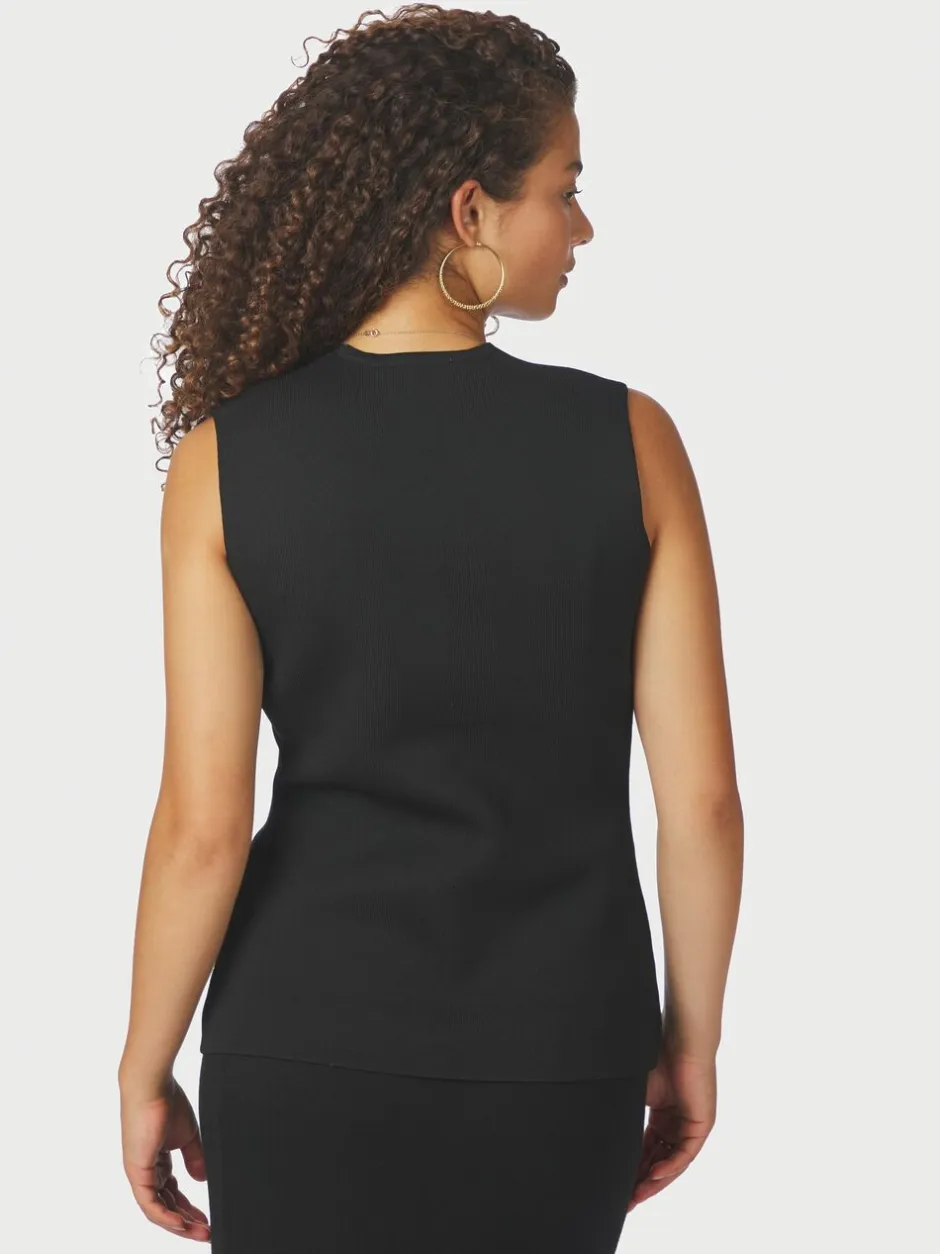 Sway Smooth Knit Waistcoat-Neo Noir Clearance