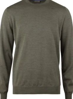 Online Sweater Knitted Crew Neck With Patch Merino Wool Strik