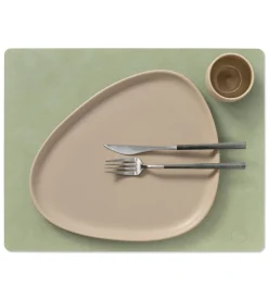 TABLE MAT SQUARE L 35X45CM NUPO olive green-LIND DNA Outlet