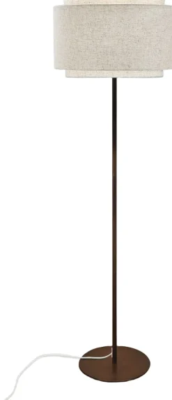 Discount TAKAI FLOOR E27 BRUNISH BRASS BEIGE SHADE Gulvlamper