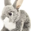 Børn Teddy Hermann Bamser>- Siddende kanin grå 18 cm