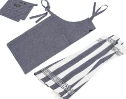 Clearance Tekstilsæt recycle 5 dele Navy Tekstiler Til Køkkenet