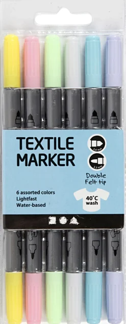 New Tekstiltusch, streg 2,3+3,6 mm. Børn Kreativitet