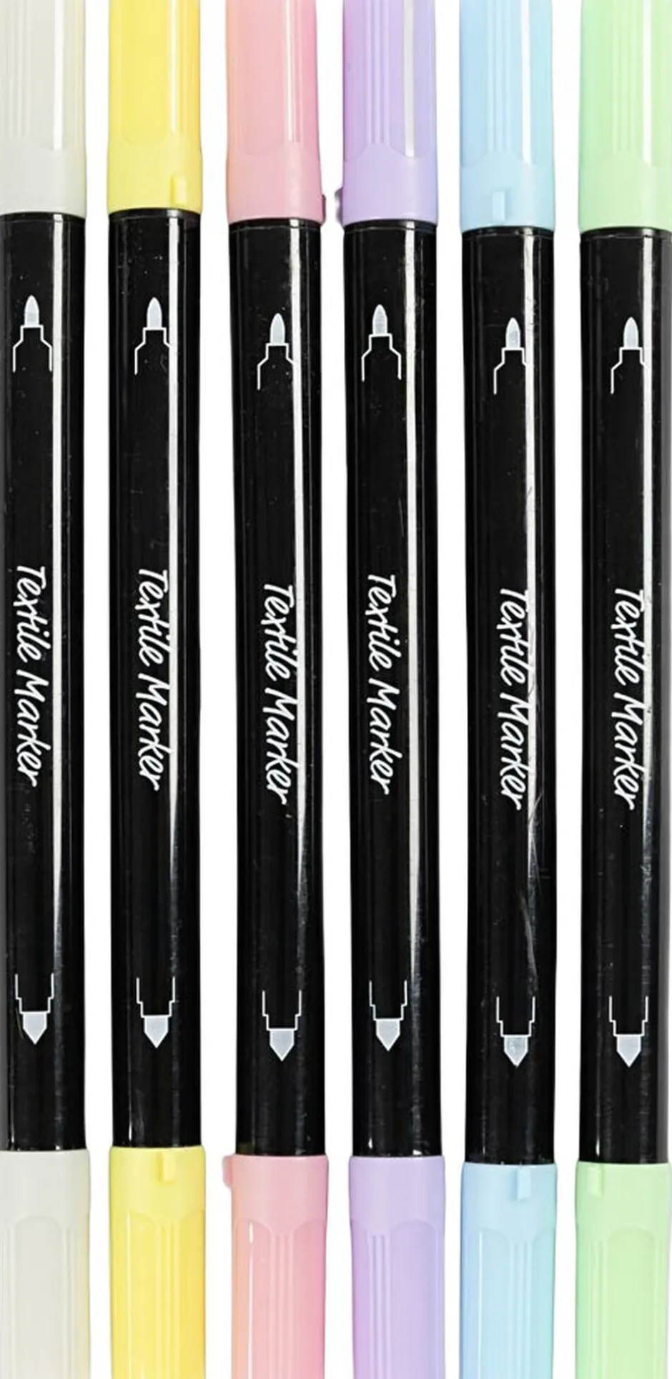 Tekstiltusch, streg 2,3+3,6 mm, 6 stk.-Creativ Company Online