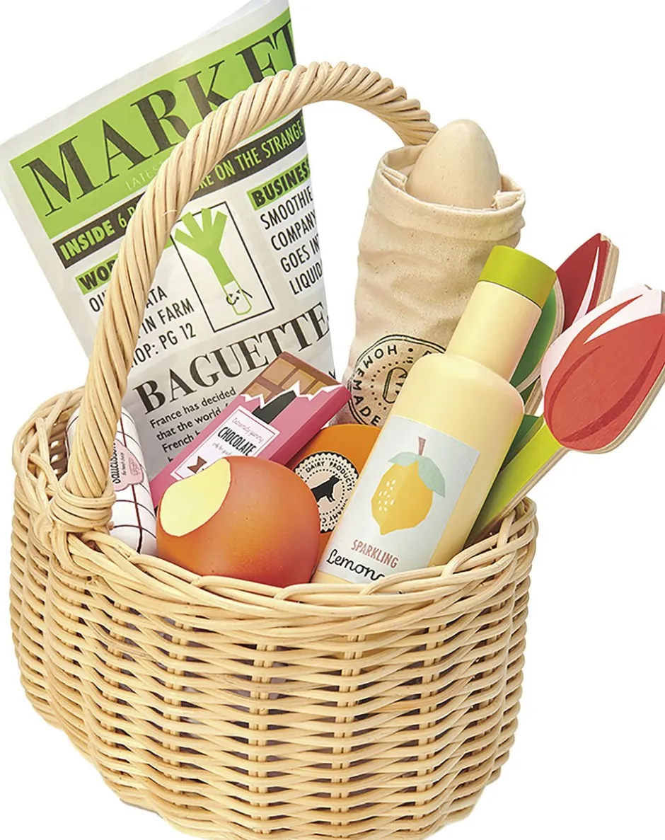 Børn Tender Leaf Legemad & Køkkener>- Flettet kurv med varer