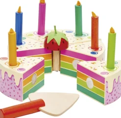 - Lagkage med lys - Regnbue-Tender Leaf Online