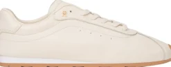 Outlet TH Monogram Low Profile Leather Trainers Dame Sneakers