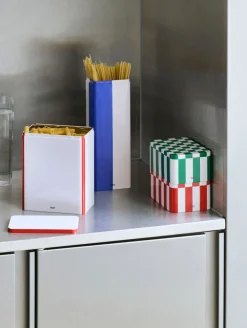 Best Tin Container-Slim-Blue and off-white Opbevaring