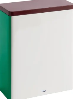 Tin Container-X-Large-Off-White, burgundy and green-Hay Online