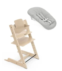Tripp Trapp� Stol Natur + Babyset + Newborn Set Grey-Stokke