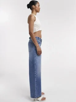 Dame Topshop Fest>TSCINCH LR WIDE DNM JEANS MB NOOS