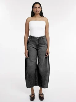 Dame Topshop Jeans>TSEMMA HR BARREL DNM JEANS BLW