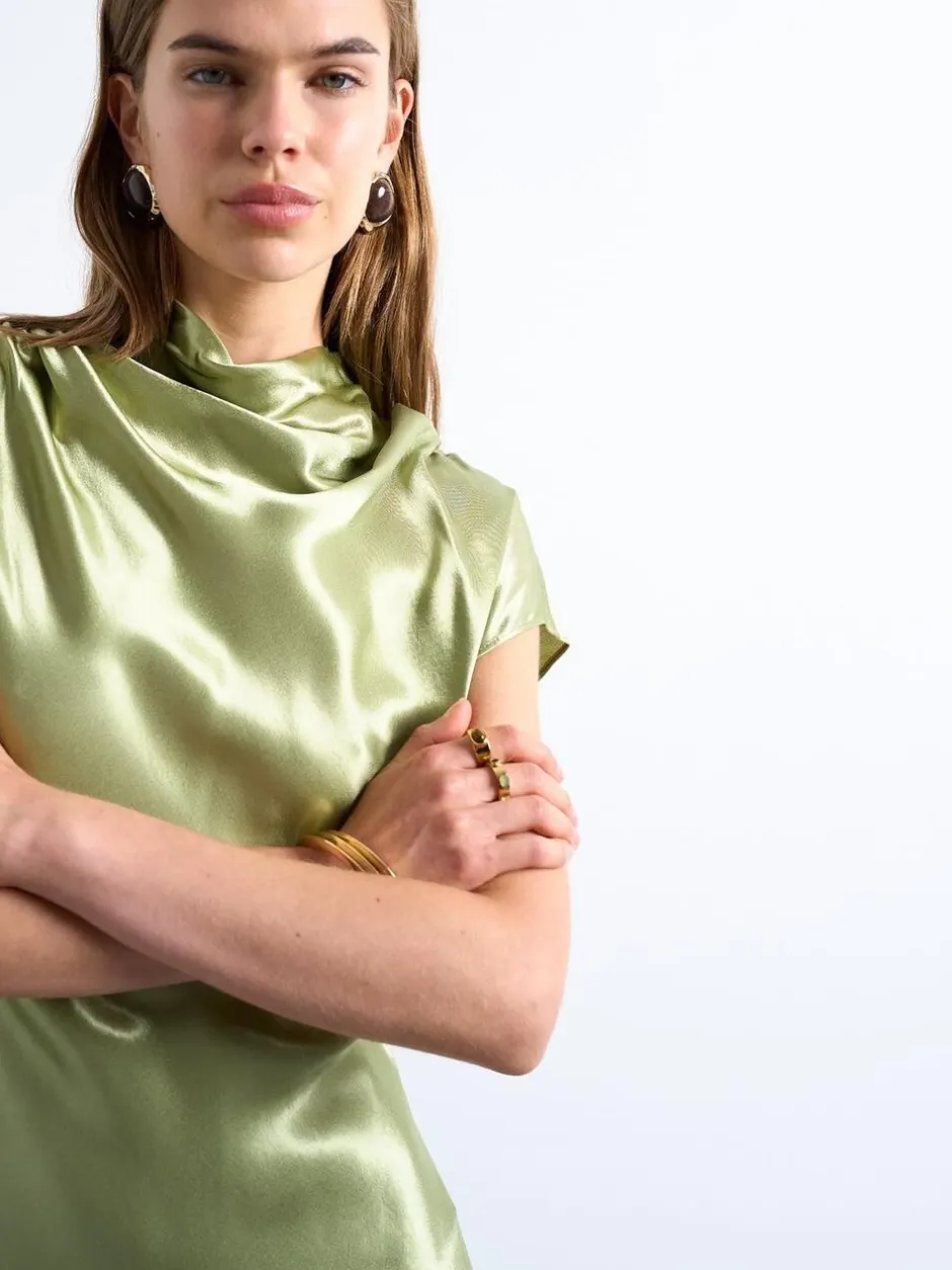 Dame Topshop Kjoler>TSMILLA SS O-NECK MINI DRESS WVN