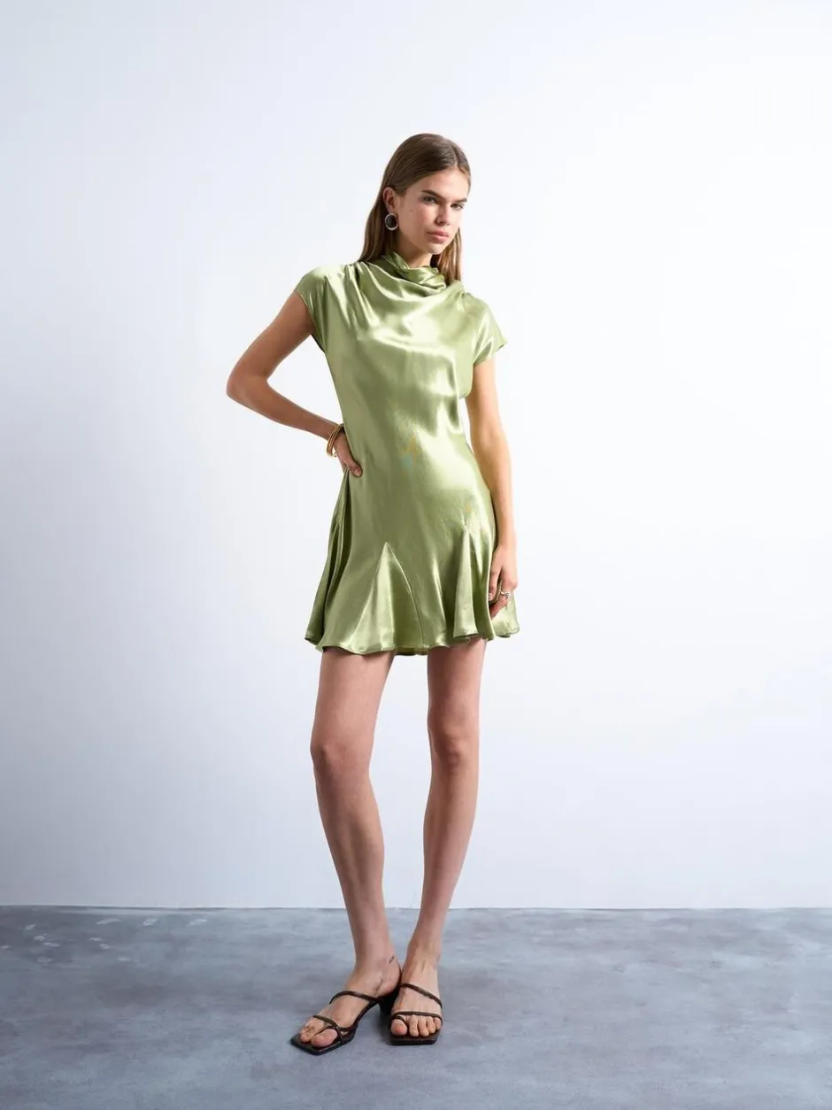 Dame Topshop Kjoler>TSMILLA SS O-NECK MINI DRESS WVN