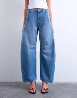Dame Topshop Jeans>TSNANNA OVERSIZED BARREL DNM JEANS