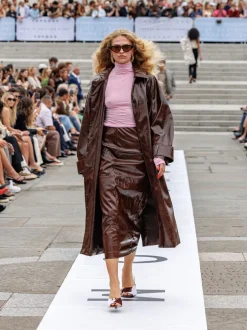 TSWENDY PU MIDI SKIRT-Topshop Clearance