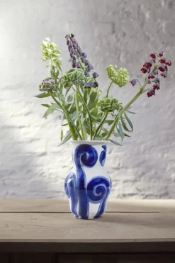 Clearance Tulle Vase H22. 5 cm blå Vaser & Urtepotteskjulere