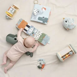 Børn Done by Deer Babylegetøj>Tummy time stofbog Deer friends
