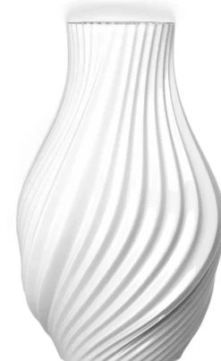 Kähler Vaser & Urtepotteskjulere>Twist Vase H18 cm hvid porcelæn