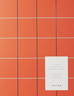 Notem Kontorartikler>UMA Flat Lay Notebook - Large, Orange check