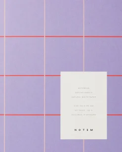Notem Kontorartikler>UMA Flat Lay Notebook - Medium, Lavender check