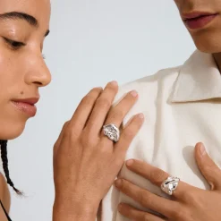 UNFOLD ring silver-plated-Pilgrim