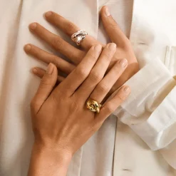 UNFOLD ring silver-plated-Pilgrim