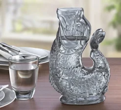 CILIO Karafler & Kander>Vandkaraffel fisk, grå, glas, NEMO