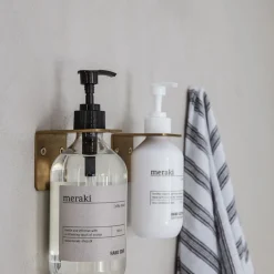 Meraki Badeværelsestilbehør>Vægophæng, Børstet messing, l:5,8 cm, b: 6,7 cm, h: