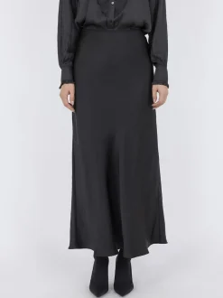 Dame Neo Noir Nederdele>Vicky Heavy Sateen Skirt