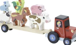 Børn VILAC Legetøjsbiler & Transportmidler>- Traktor med anhænger og stabledyr