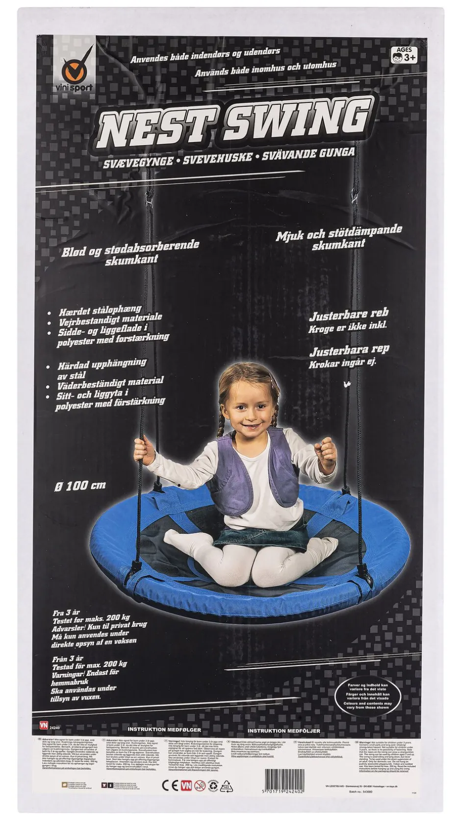 Clearance VINI SVÆVEGYNGE 100x180c Børn Udendørs Leg