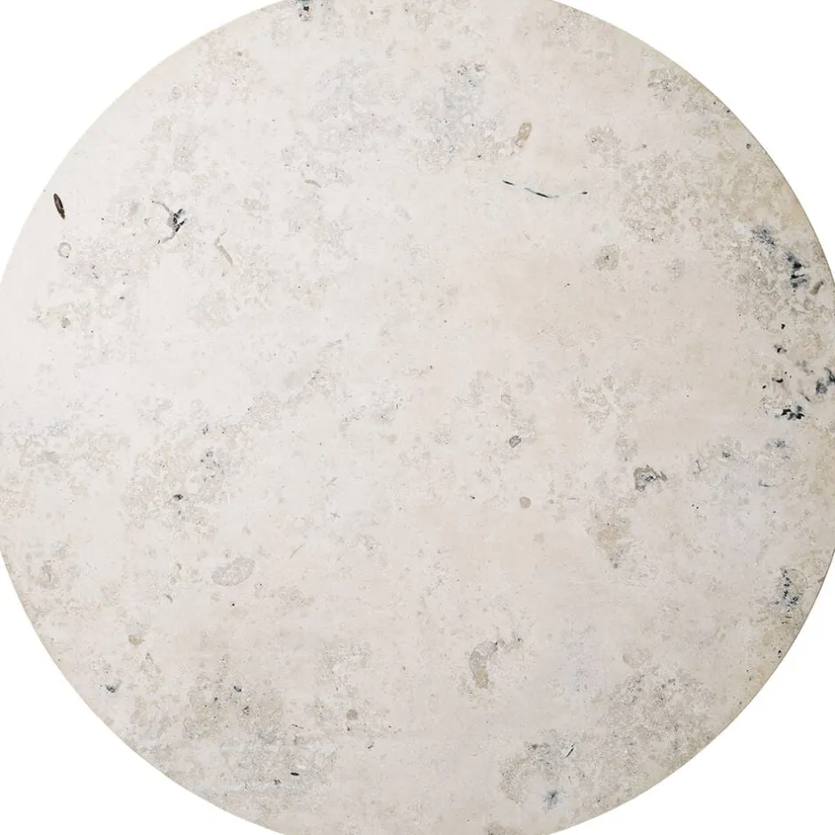 Online 494 Cabin round Ø130 L. Beige marble, Dark oak Møbler
