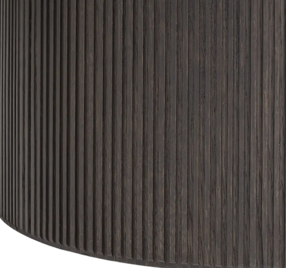 Online 494 Cabin round Ø130 L. Beige marble, Dark oak Møbler