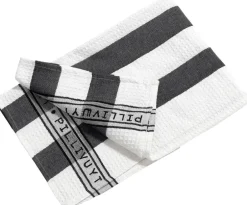 Discount Viskestykke 90 x 60 cm sort/hvid brede striber Tekstiler Til Køkkenet