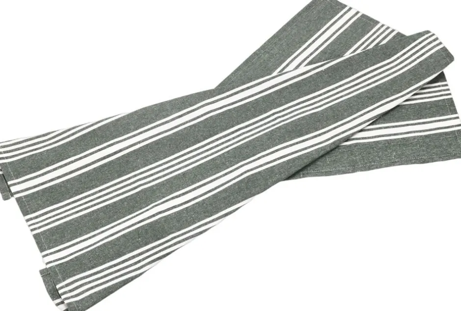 Viskestykke recycle Eco Stripe 70 x 50 cm Forest green Tekstiler Til Køkkenet