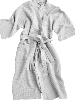 Waffle Bathrobe-Grey-Hay Clearance