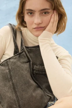 Washed Denima Laurel Bag Dame Shoppere