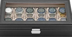 Sale Watch Box 12 Watches Black Syntheti Ure