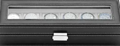 Best Watch Box 6 Watches Black Synthetic Ure