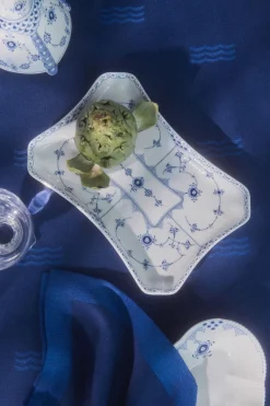 New Waves serviet, blå 44X44, 2stk Tekstiler Til Borddækning