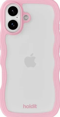 Wavy Case iPhone 17 Pink/Transparent-HoldIt Online