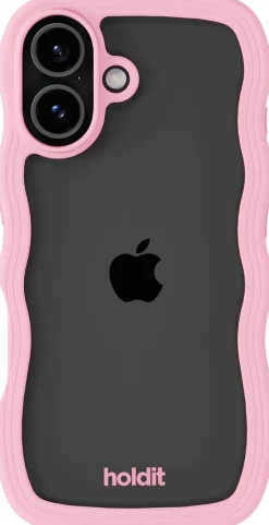 Wavy Case iPhone 17 Pink/Transparent-HoldIt Online