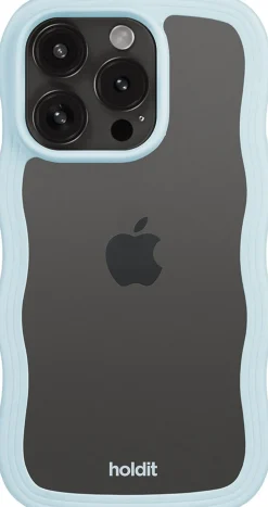 Wavy Case iPhone 15 Pro Max Mineral Blue/Transparent-HoldIt Outlet
