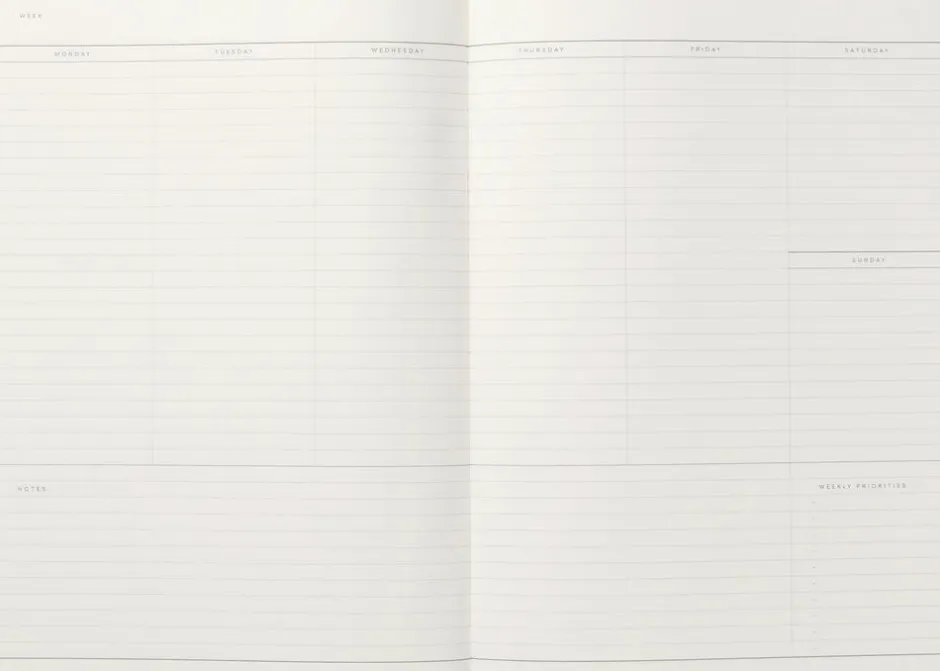 Notem Bøger|Kontorartikler>Weekly planner notesbog, mørk grøn